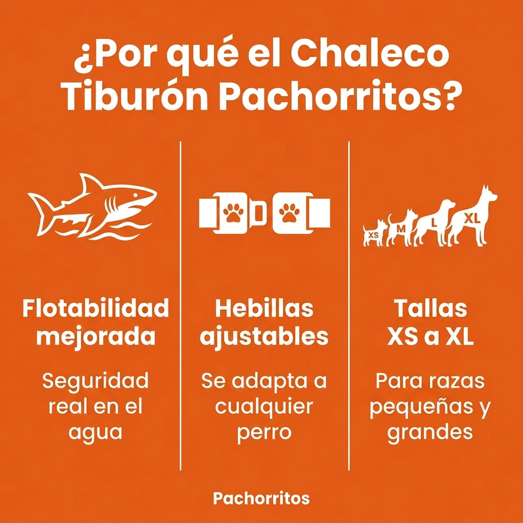 Tiburón Pachorritos - Chaleco Salvavidas para Perros