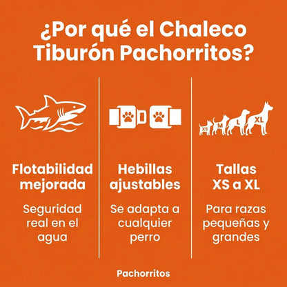 Tiburón Pachorritos - Chaleco Salvavidas para Perros