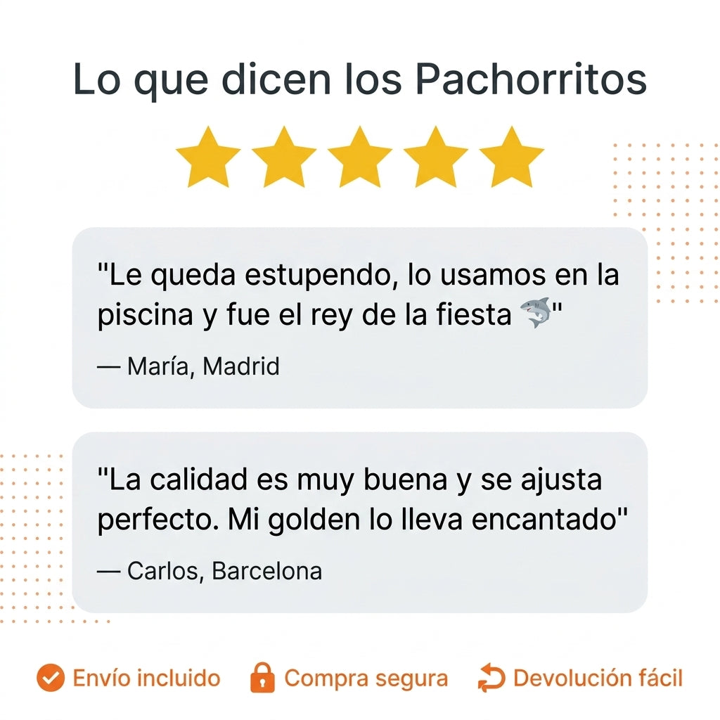Tiburón Pachorritos - Chaleco Salvavidas para Perros