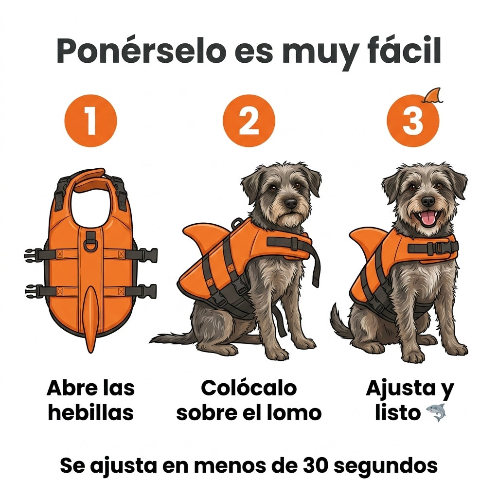 Tiburón Pachorritos - Chaleco Salvavidas para Perros